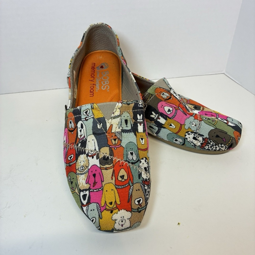 BOBs for Dogs by Sketchers Posh Pups Slip On Flat Memory Foam Women's Size 7